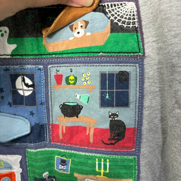 Mini Boden Haunted House Flip Tee - Picture 3 of 6